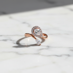 Celeste Zircon Adjustable Ring