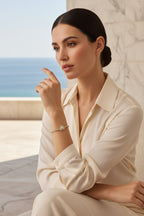 Cameron Diamond Heart Tennis Bracelet - Excluze
