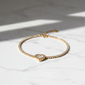 Cameron Diamond Heart Tennis Bracelet - Excluze