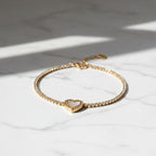 Cameron Diamond Heart Tennis Bracelet - Excluze
