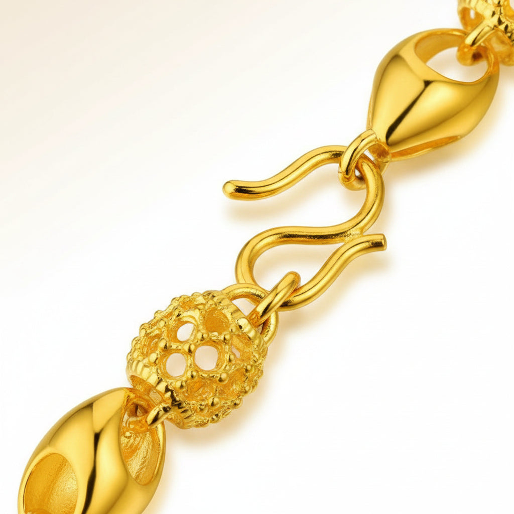 Gold-plated brass bracelet - Excluze