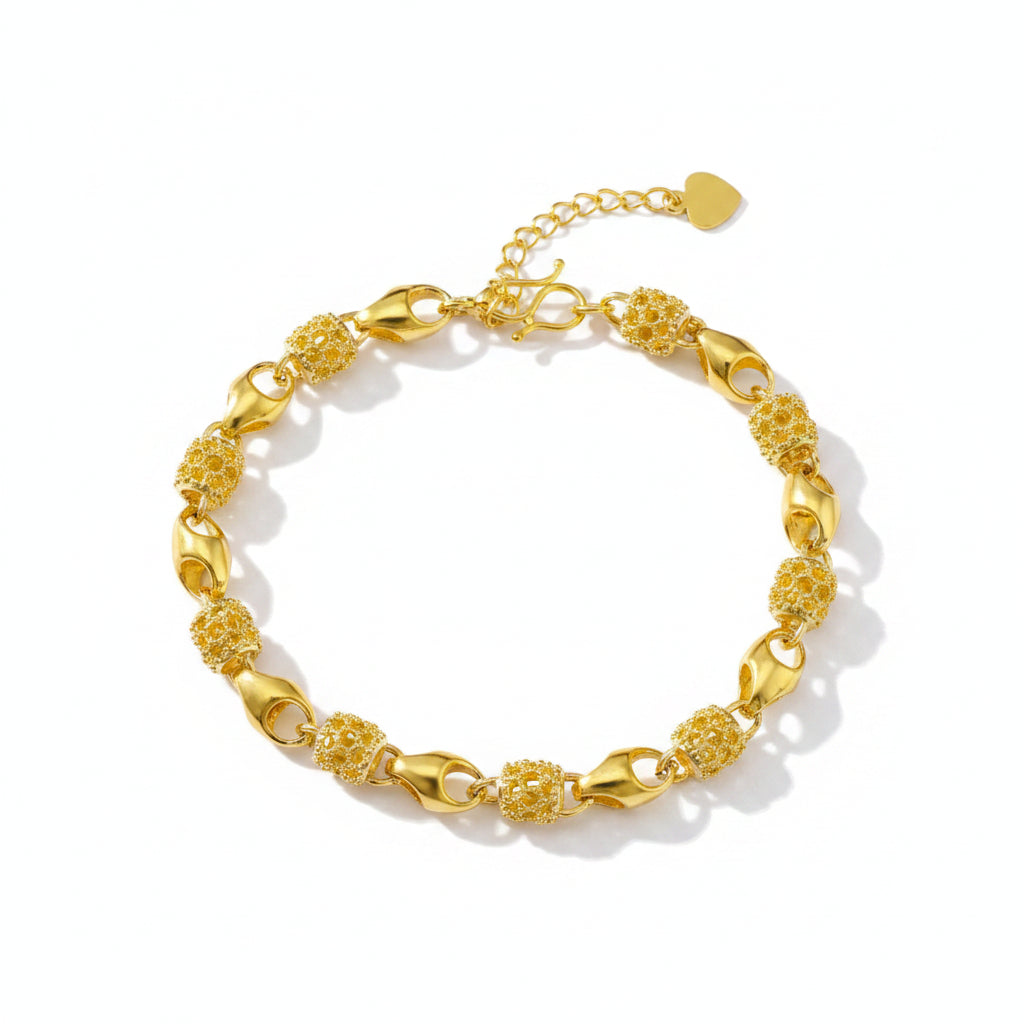 Gold-plated brass bracelet - Excluze