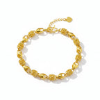 Gold-plated brass bracelet - Excluze