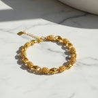 Gold-plated brass bracelet - Excluze