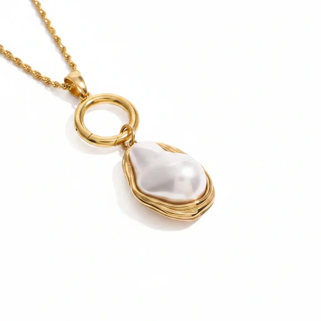 Shelby Baroque Pearl Pendant Necklace