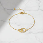 Isabelle Gold Hoop Bracelet - Excluze