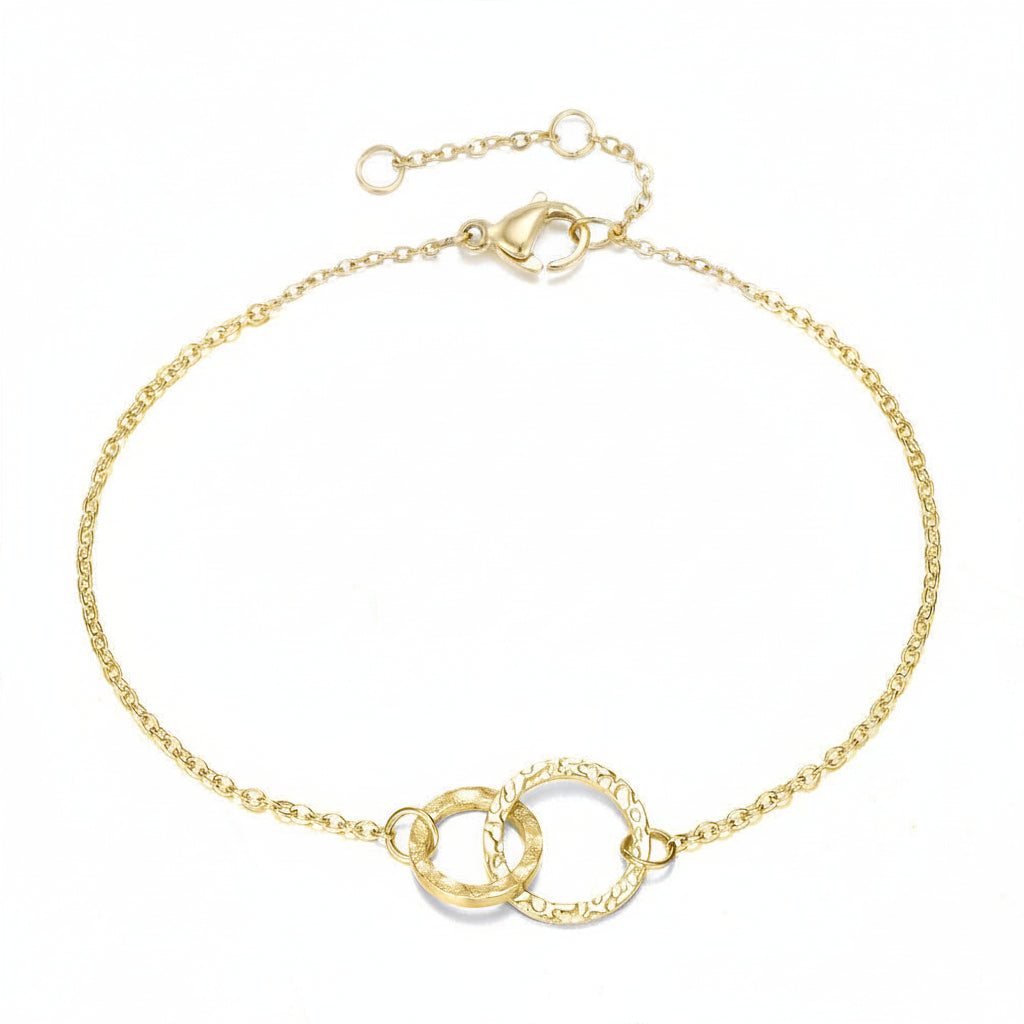 Isabelle Gold Hoop Bracelet - Excluze
