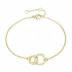 Isabelle Gold Hoop Bracelet - Excluze