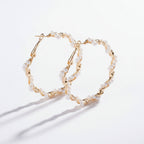 Metal Pearl Earrings Earrings - Excluze