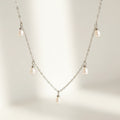 Oval Pearl Pearl Tassel Necklace - Excluze