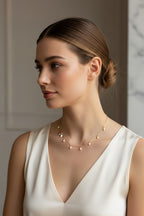 Oval Pearl Pearl Tassel Necklace - Excluze